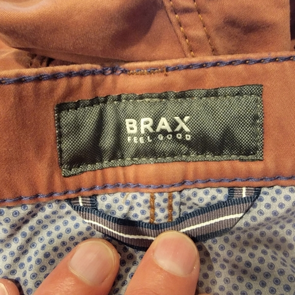 Brax Cooper Fancy Pants Regular Fit Stretch in Terracotta Men's Size 38X32 - Picture 9 of 9
